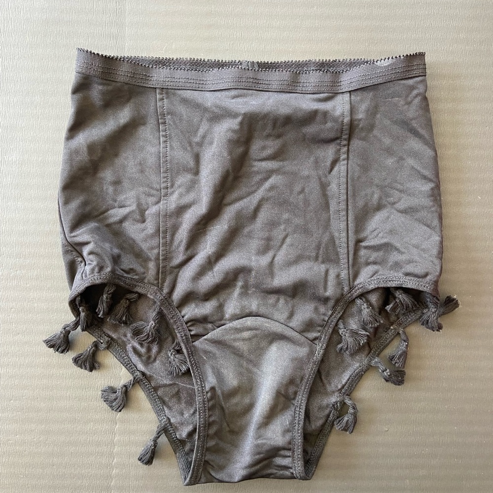 Festival bottoms- high waist black with fringe
